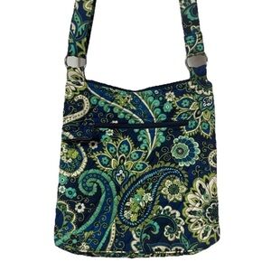NWOT Vera Bradley Rhythm and Blues Pattern Hipster Crossbody Bag Rare Retired